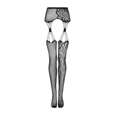 Еротичні колготки-бодістокінг Obsessive Garter stockings S821 S/M/L, імітація панчіх і пояса для пан SO8162 фото