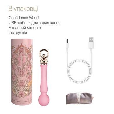 Вибромассажер с подогревом Zalo Sweet Magic - Confidence Wand Fairy Pink SO6676 фото