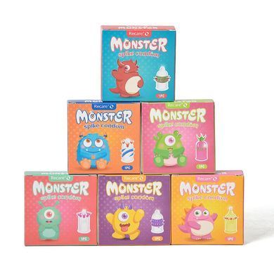 Фото 【Насадка на член Recare Red Monster Spike Condom (презерватив з рядами шипів)】 артикул 【SX3356】 для покупки у FunLove