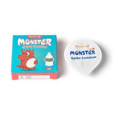 Фото 【Насадка на член Recare Red Monster Spike Condom (презерватив з рядами шипів)】 артикул 【SX3356】 для покупки у FunLove