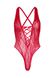 Мереживне боді Leg Avenue Floral lace thong teddy Red, шнурівка на грудях, one size SO7964 фото 4