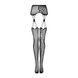 Еротичні колготки-бодістокінг Obsessive Garter stockings S821 S/M/L, імітація панчіх і пояса для пан SO8162 фото 11
