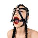 Кляп-маска з силіконовим кільцем Art of Sex - Tamer, Натуральна шкіра, колір Чорний SO9664 фото 1