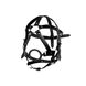 Кляп-маска з силіконовим кільцем Art of Sex - Tamer, Натуральна шкіра, колір Чорний SO9664 фото 2