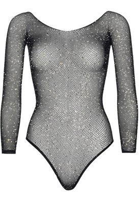 Сетчатое боди со стразами Leg Avenue Crystalized fishnet bodysuit Black One Size