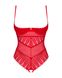 Боді з доступом Obsessive Ingridia crotchless teddy M/L, червоне, відкриті груди