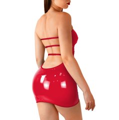 Сексуальна вінілова сукня Art of Sex - Jaklin, розмір XS-M, колір червоний SO7507 фото