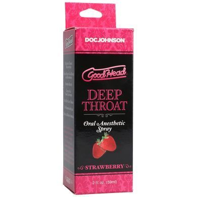 Фото 【Спрей для мінету Doc Johnson GoodHead DeepThroat Spray - Sweet Strawberry 59 мл (м'ята упаковка)】 артикул 【SO2801-R】 для покупки у FunLove