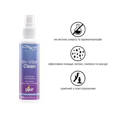 Фото 【Антибактеріальний спрей pjur We-Vibe Clean 100 мл без спирту та ароматизаторів】 артикул 【PJ12810】 для покупки у FunLove