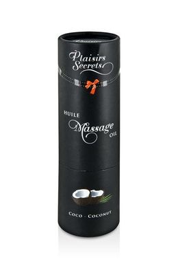 Масажна олія Plaisirs Secrets Coconut (59 мл) з афродизіаками, їстівна, подарункова упаковка