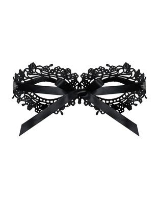 Кружевная маска Obsessive A710 mask, единый размер, черная SO7188 фото
