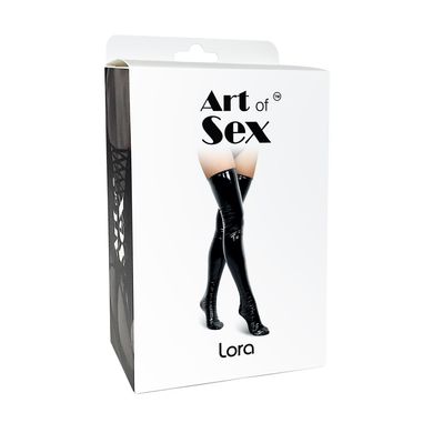 Сексуальні вінілові панчохи Art of Sex - Lora, розмір S, колір червоний SO7343 фото