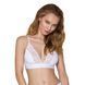 Еластичний топ з мереживом Passion PS001 TOP M, white