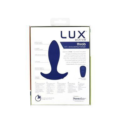 Фото 【Анальная пробка с пульсацией Lux Active &ndash; Throb &ndash; 4.5" Anal Pulsating Massager, пульт ДУ】 артикул 【SO5571】 для покупки на FunLove
