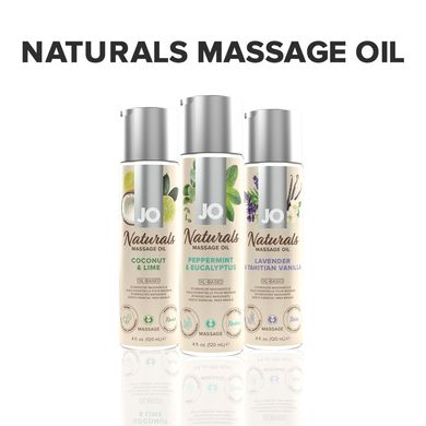 Массажное масло System JO – Naturals Massage Oil – Peppermint & Eucalyptus с натуральными эфирными м SO6166 фото
