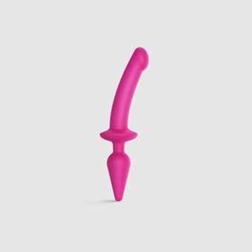 Фото 【Анальна пробка з дилдо 2в1 Strap-On-Me SWITCH PLUG-IN DILDO Fuchsia L, діаметр 4,5/3,4 см】 артикул 【SO6829】 для покупки у FunLove