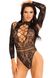 Боди Leg Avenue High neck lace bodysuit Black One Size