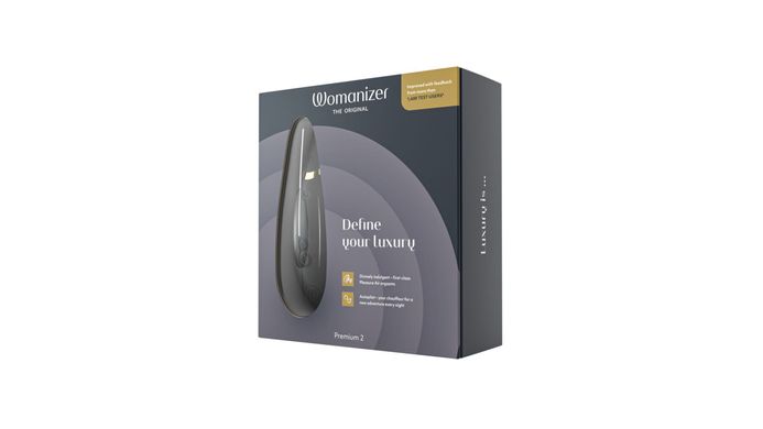 Вакуумный клиторальный стимулятор Womanizer Premium 2 - Black, функции Autopilot и Smart Silence