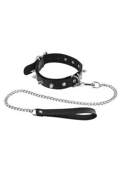 Нашийник з повідцем Fetish Tentation Spikes and Leash