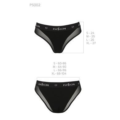 Фото 【Трусики з прозорою вставкою Passion PS002 PANTIES L, black】 артикул 【SO4191】 для покупки у FunLove