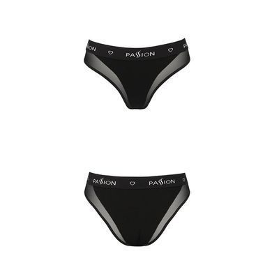 Фото 【Трусики з прозорою вставкою Passion PS002 PANTIES L, black】 артикул 【SO4191】 для покупки у FunLove