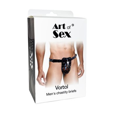 Чоловічий пояс вірності Art of Sex – Vartal, натуральна шкіра SO8518 фото