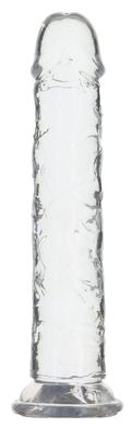 Прозрачный фаллоимитатор ADDICTION Vertical Dong 8″, присоска, диаметр 3,8 см, вибропуля в подарок SO7755 фото
