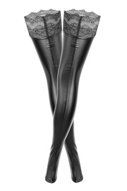 Чулки с мокрым эффектом Noir Handmade F135 Powerwetlook stockings, S, без мысков