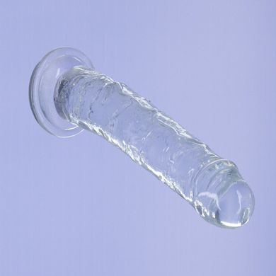 Прозрачный фаллоимитатор ADDICTION Vertical Dong 8″, присоска, диаметр 3,8 см, вибропуля в подарок SO7755 фото