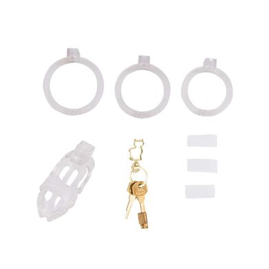 Клітка для пеніса LOCKINK SEVANDA Plastic Penis Chastity Cage - Transparent