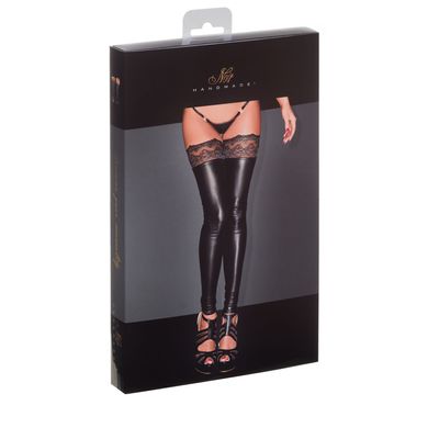 Панчохи з мокрим ефектом Noir Handmade F135 Powerwetlook stockings, S, без мисків