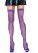 Неонові панчохи-сітка Leg Avenue Nylon Fishnet Thigh Highs Neon Purple, one size SO7968 фото 1