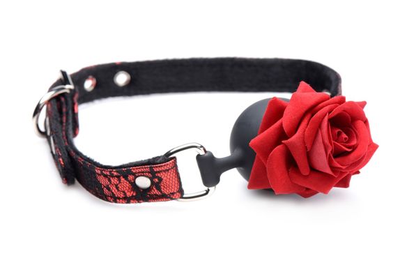 Кляп Master Series Eye-Catching Ball Gag With Rose (м'ята упаковка!!!)