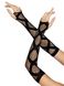 Длинные митенки Leg Avenue Faux wrap net arm warmers One size Black, крупная сетка