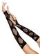 Довгі мітенки Leg Avenue Faux wrap net arm warmers One size Black, велика сітка SO8574 фото 2