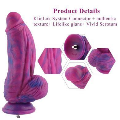 Фото 【Фалоімітатор для секс-машин Hismith 9.45&Prime; Silicone Fantasy Series Dildo, система кріплення KlicLok】 артикул 【SO6214】 для покупки у FunLove