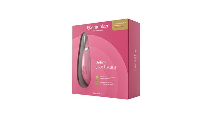 Вакуумний кліторальний стимулятор Womanizer Premium 2 - Raspberry, функції Autopilot та Smart Silenc SO8753 фото
