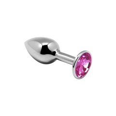 Металева анальна пробка з кристалом Alive Mini Metal Butt Plug Pink S (порвана упаковка!!!) SO6012-R фото