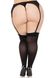 Чулки Leg Avenue Lace top opaque thigh highs Black 1X/2X