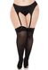 Чулки Leg Avenue Lace top opaque thigh highs Black 1X/2X