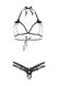 Leg Avenue Open cup bra and pearl panty OS Black SO7931 фото 9