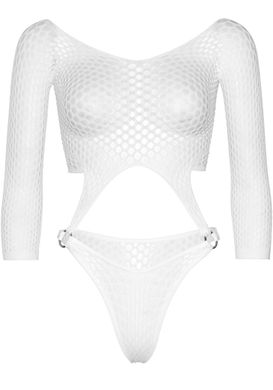 Эротическое боди Leg Avenue Top bodysuit with thong back White