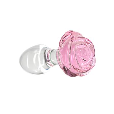 Стеклянная анальная пробка Pillow Talk Rosy Luxurious Glass Anal Plug, ⌀3,3 см, вибропуля в подарок SO6834 фото