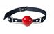 Кляп силіконовий Feral Feelings Silicon Ball Gag Black/Red, чорний ремінець, червона кулька SO8266 фото 1