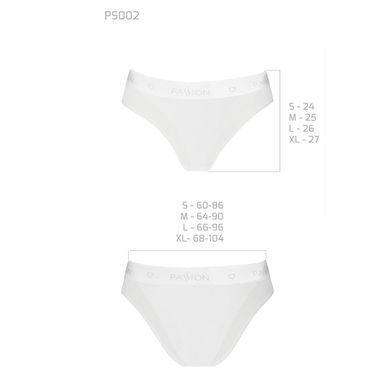 Фото 【Трусики с прозрачной вставкой Passion PS002 PANTIES XL, white】 артикул 【SO4198】 для покупки на FunLove