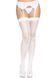 Панчохи-сітка зі швом ззаду Leg Avenue Butterfly back seam thigh highs One size White