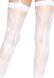 Панчохи-сітка зі швом ззаду Leg Avenue Butterfly back seam thigh highs One size White