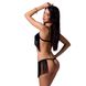 Комплект белья KASSANDRA SET OpenBra black XXL/3XL - Passion Exclusive: лиф из бахромы, трусики-юбка PS26303 фото 2