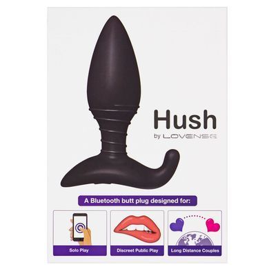 Фото 【Анальна смарт вібропробка Lovense Hush, розмір S】 артикул 【SO4084】 для покупки у FunLove