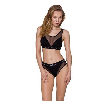 Фото 【Топ с прозрачной вставкой Passion PS002 TOP S, black】 артикул 【SO4201】 для покупки на FunLove